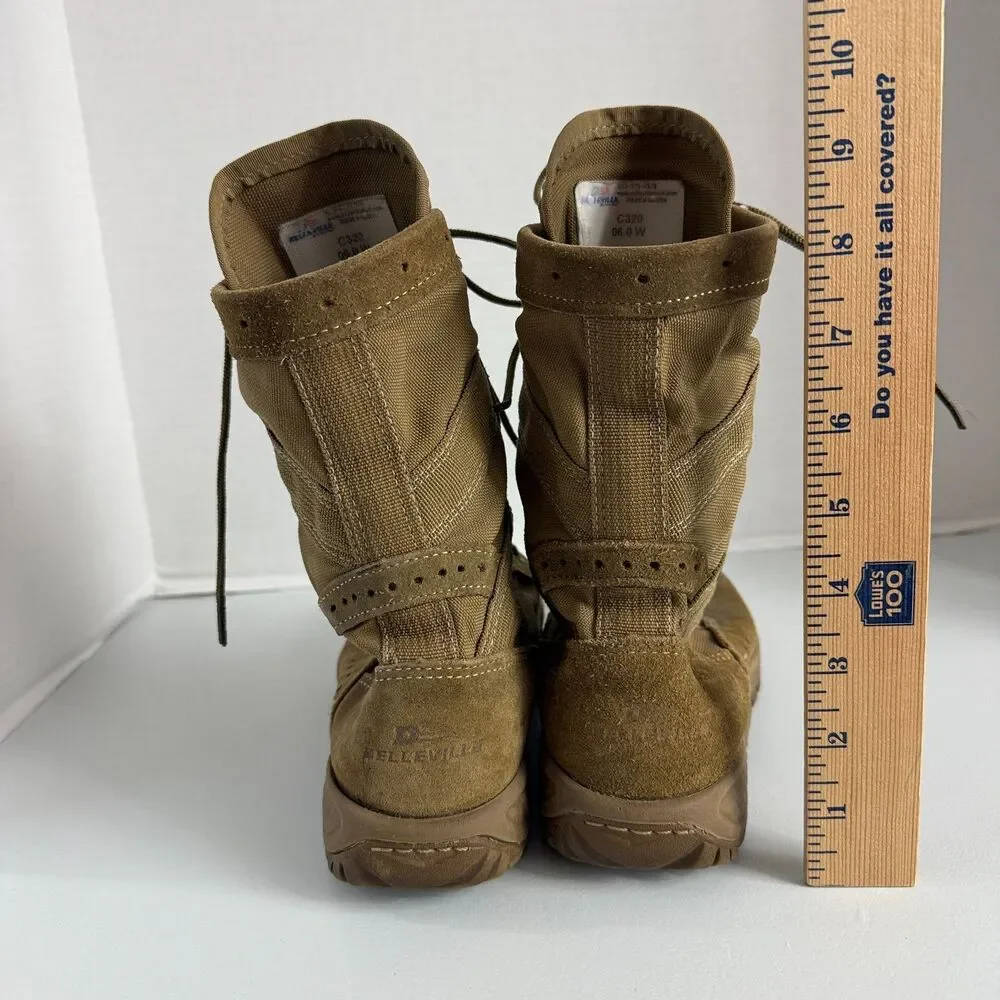 Belleville C320 Combat Boots Mens 6 W Tan Military Tactical Vibram USA